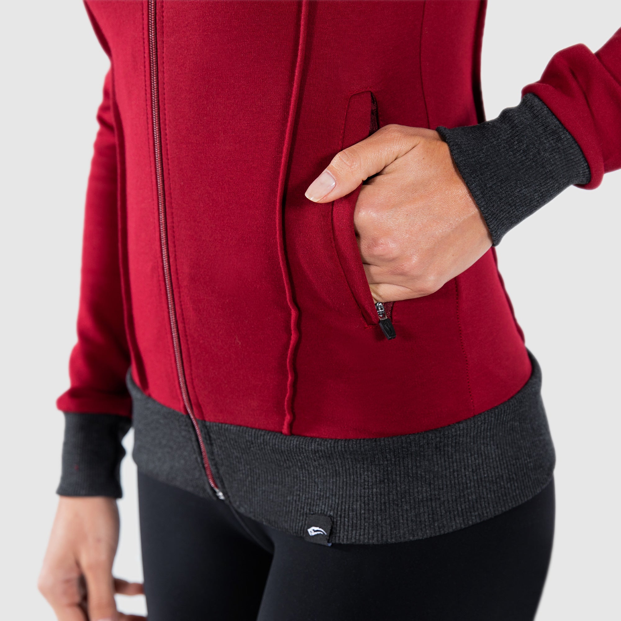 Zip hoodie suit up